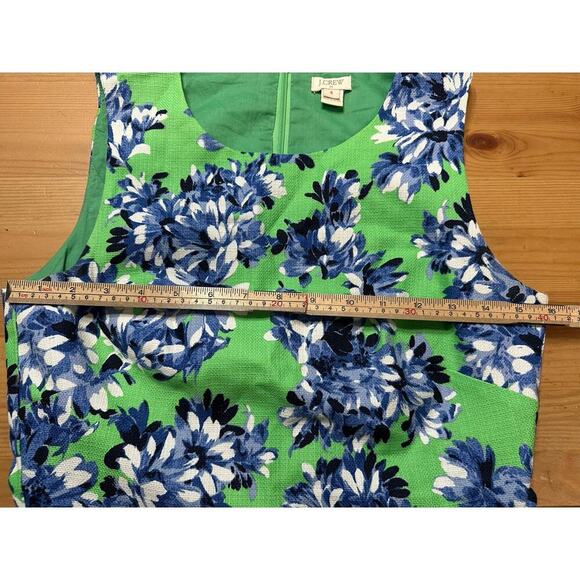 J.CREW WOMEN 4 FLORAL COTTON DRESS SLEEVELESS SUMMER PREPPY WEDDING SPRING TRIP - Picture 5 of 12